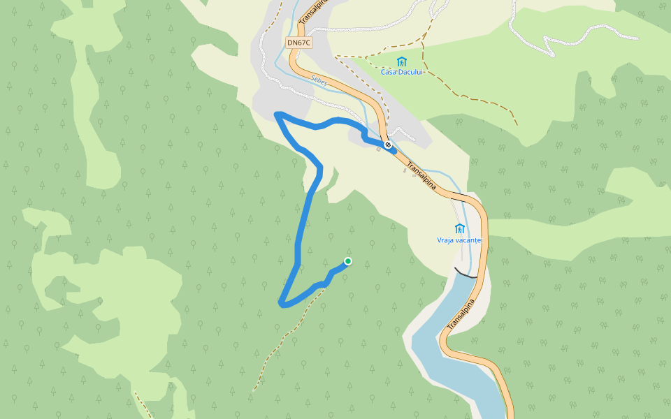 Căpâlna - Cetatea Căpâlna walking route map in Pleși