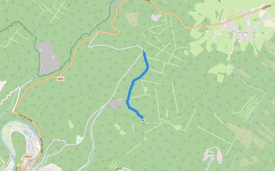 Liaison walking route map in La Roche-en-Ardenne