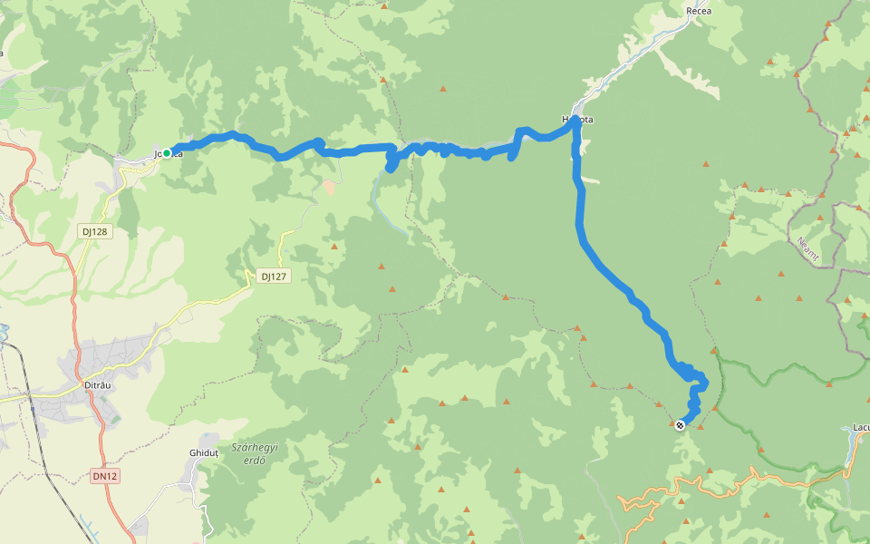 sat Jolotca - Pasul Țengheler - Șaua Niergheș walking route map in Jolotca