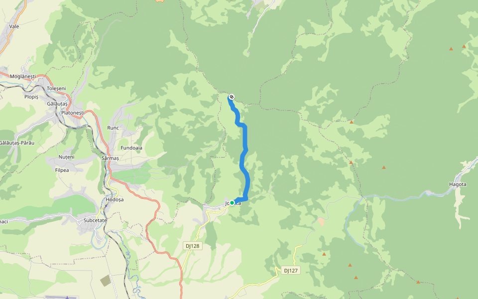 sat Jolotca - Pasul Chiozrez walking route map in Jolotca