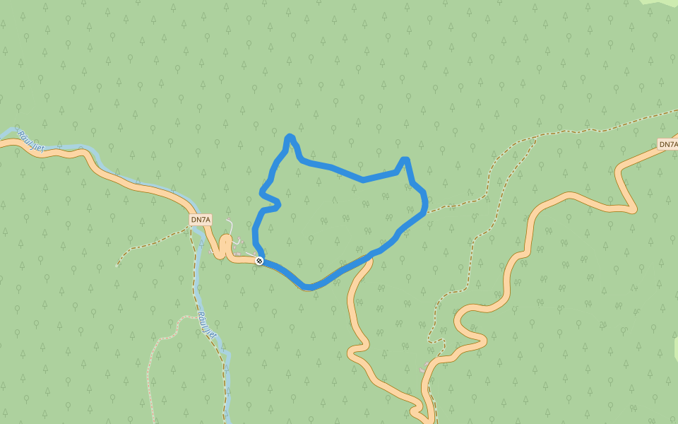 Cabana Groapa Seacă - Pârâul Fometescu - Cabana Groapa Seacă walking route map in Petrila