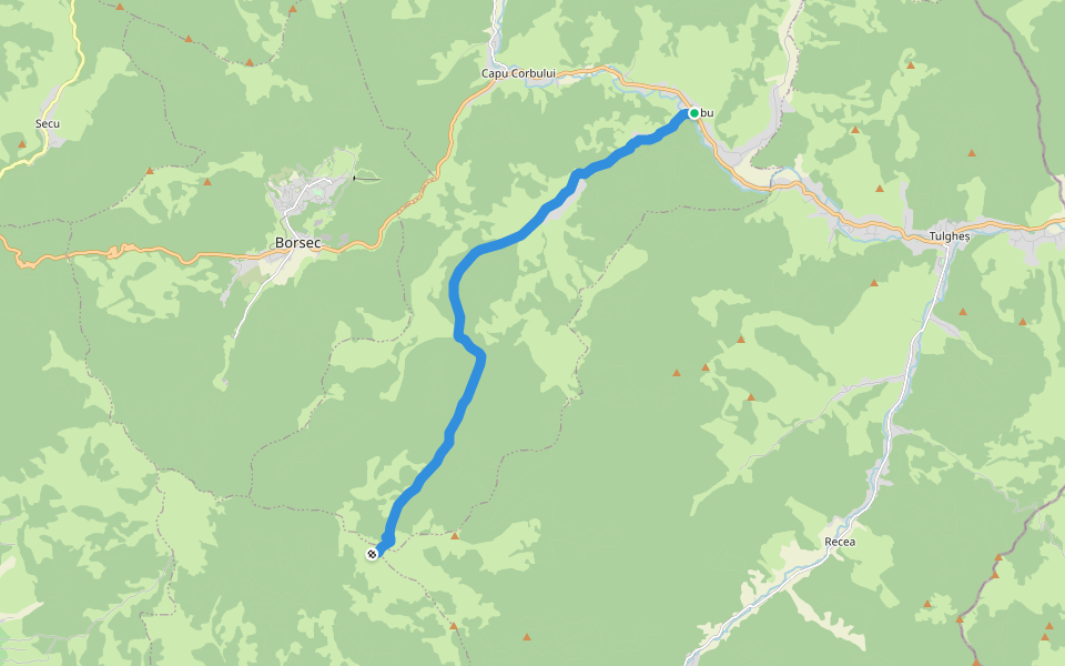 sat Corbu - Capul Bâtcii - Groapa Pisicii walking route map in Corbu