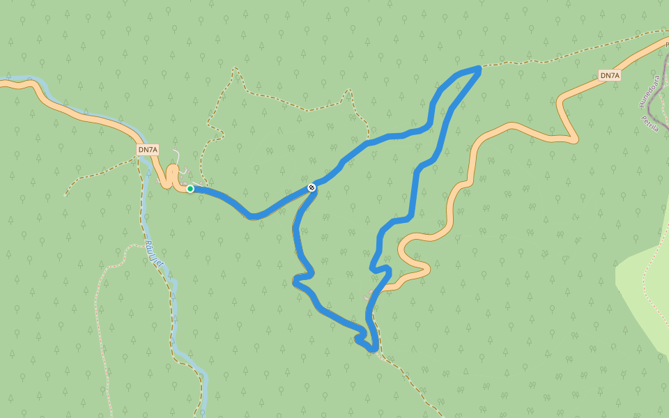 Cabana Groapa Seacă - Mănăstirea Jieț - Cabana Groapa Seacă walking route map in Petrila