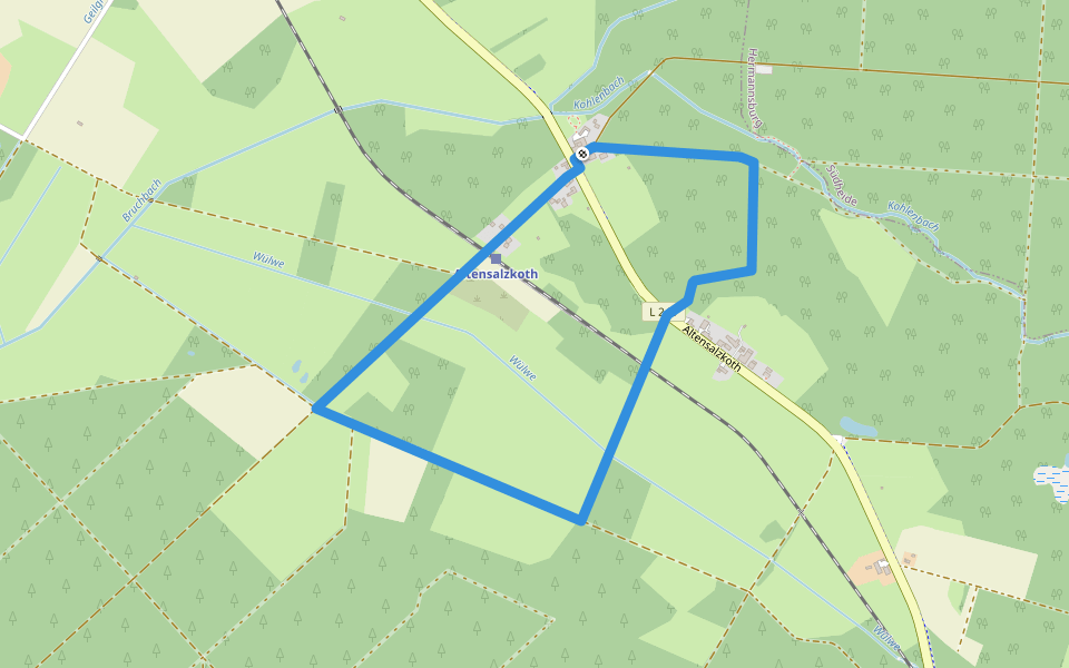 Südheide 'Salz in der Heide' W16k (kurze Tour) walking route map in Bergen