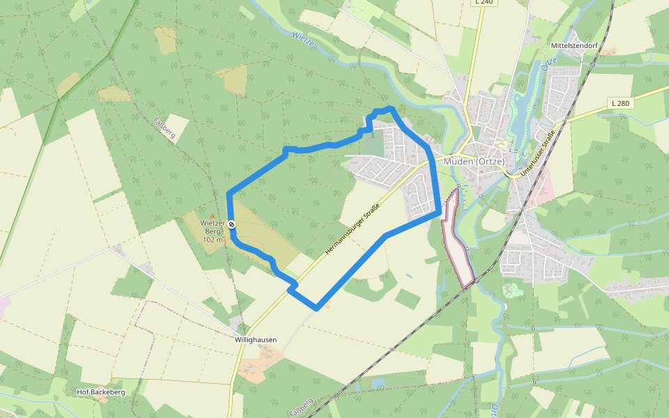 Südheide 'Sagenhafte Sicht im Elfenland' W4k (kurze Tour) walking route map in Faßberg