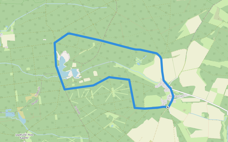 Südheide 'Reine Luft zu sehen' W18k (kurze Tour) walking route map in Eschede