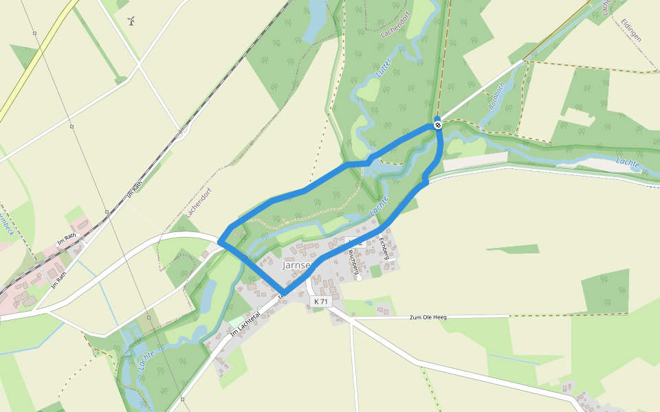 Südheide 'Im Himmelreich' W23k (kurze Tour) walking route map in Lachendorf