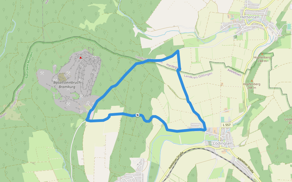 Rundwanderweg Adelebsen 2 walking route map in Adelebsen