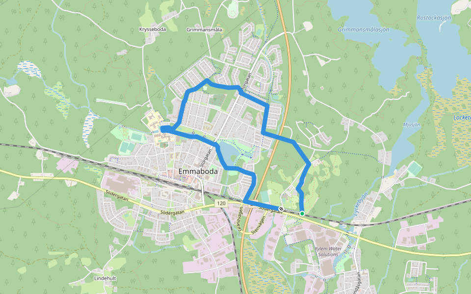 Hälsans Stig - Emmaboda walking route map in Emmaboda