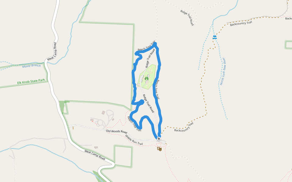 Beech Tree Trail walking route map in Todd
