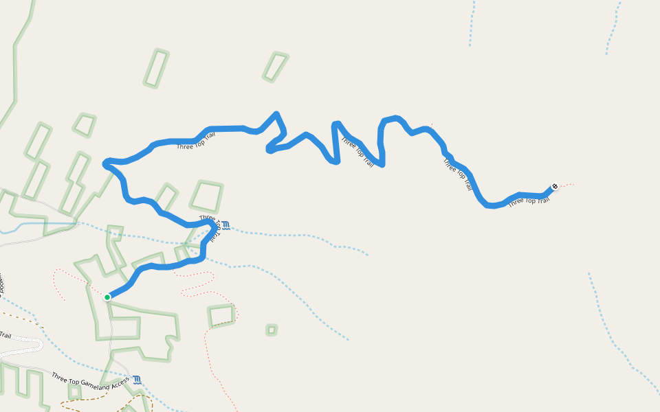 Three Top Trail walking route map in Creston