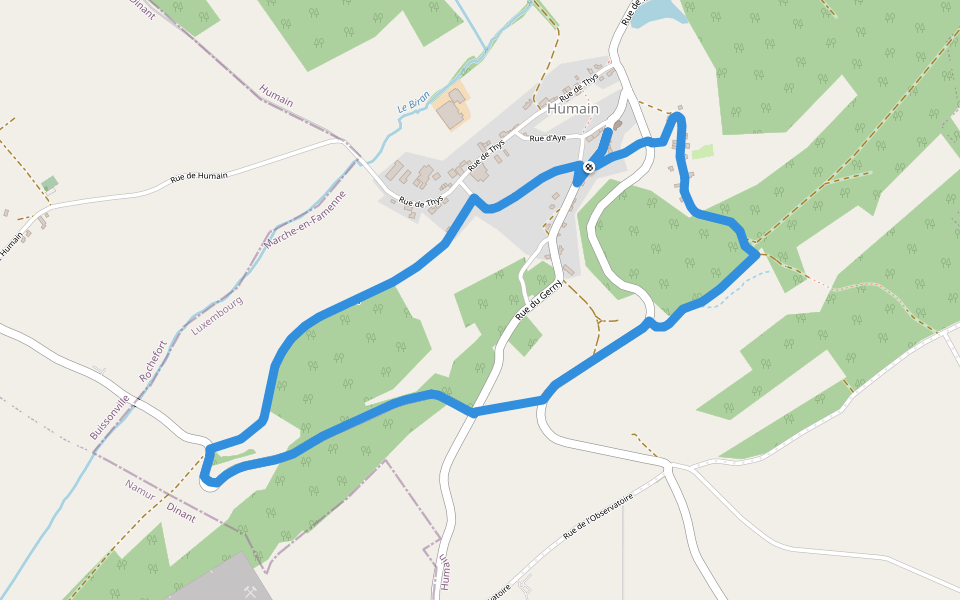 12. Promenade Marguerite walking route map in Marche-en-Famenne