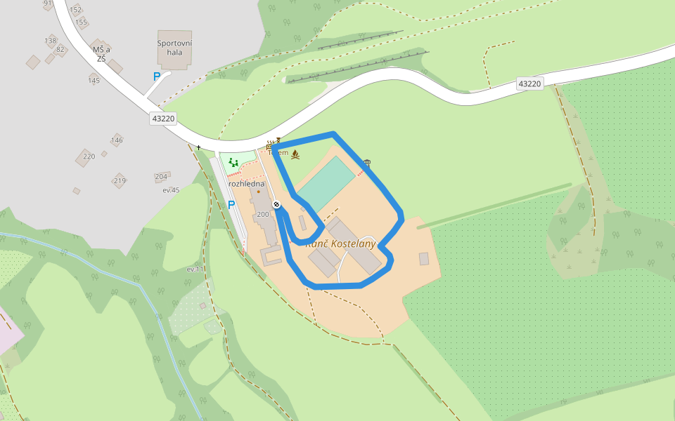 Po stopách divokého západu walking route map in Kostelany