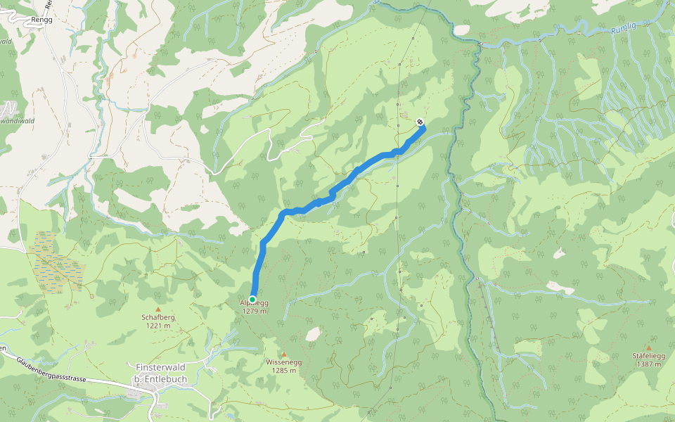 Alpiliegg - Unt. Rootmoos walking route map in Entlebuch