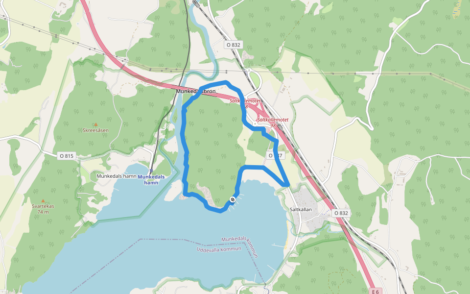 Maltes Stig walking route map in Brevik
