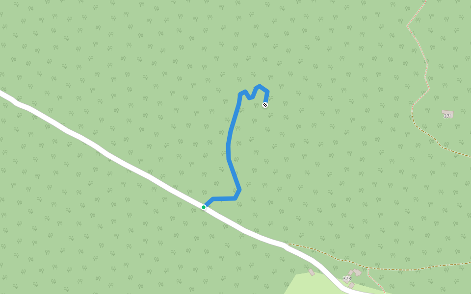 Tjovdalen walking route map in Bergsgrendi