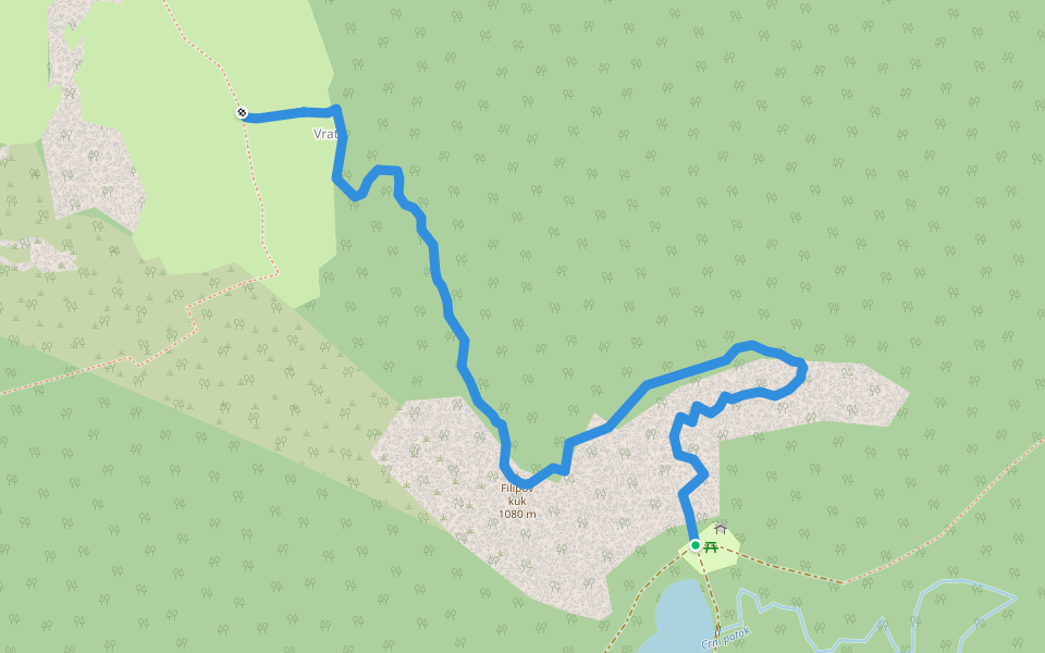 Filipov Kuk walking route map in Baške Oštarije