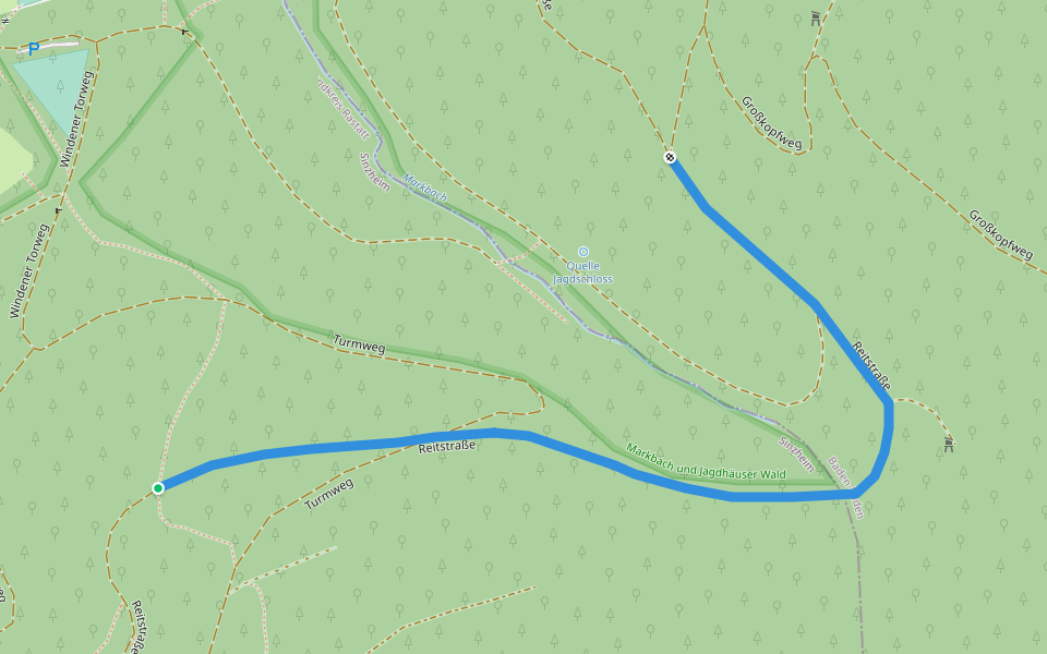 Schleifweg - Unterm Kälbelskopf walking route map in Sinzheim