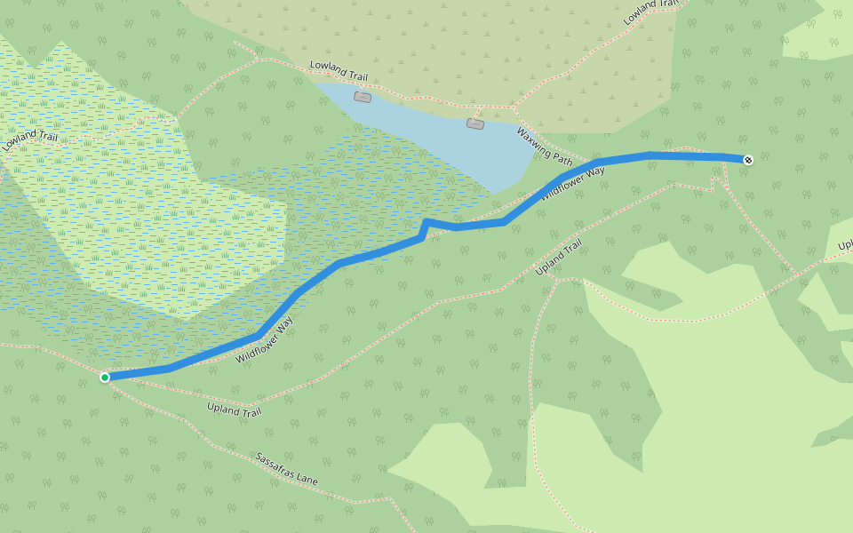 Wildflower Way walking route map in Benton Harbor
