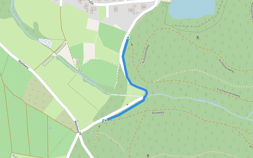 Kühlottenweg - Roteweg walking route map in Sinzheim