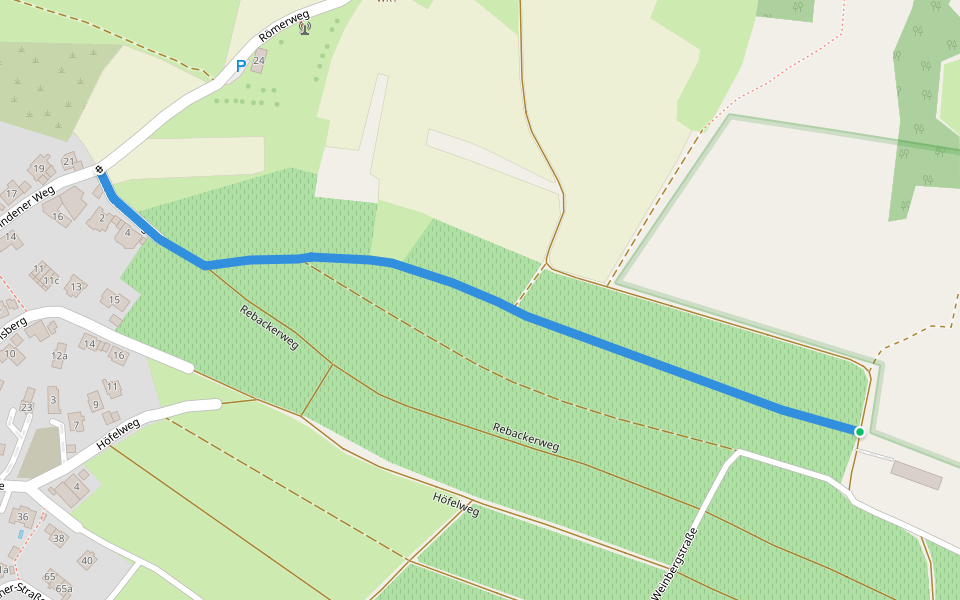 Eck - Hochbehälter I walking route map in Sinzheim