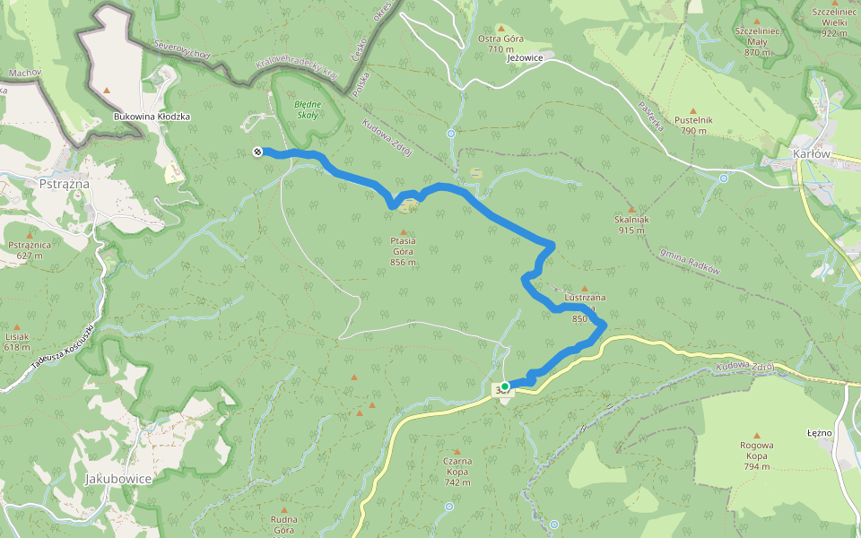 Ścieżka Edukacyjna im. inż. Kazimierza Klimowicza walking route map in Kudowa-Zdrój