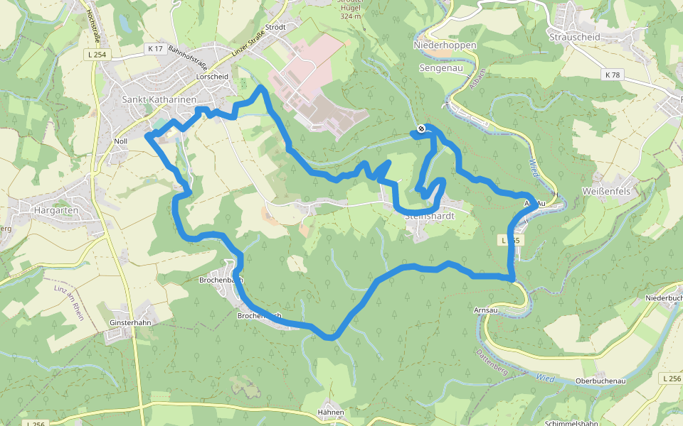 SK1 - Anx- und Brochenbacher Grubenweg walking route map in Sankt Katharinen (Landkreis Neuwied)