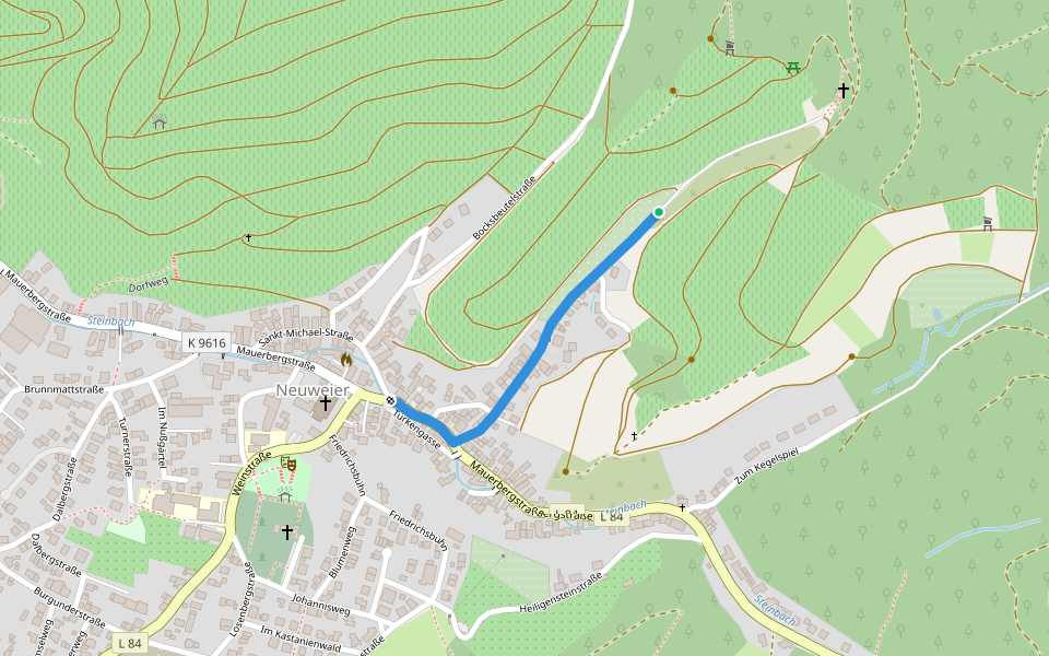 Gasseckbrünnele - Neuweier Kirche