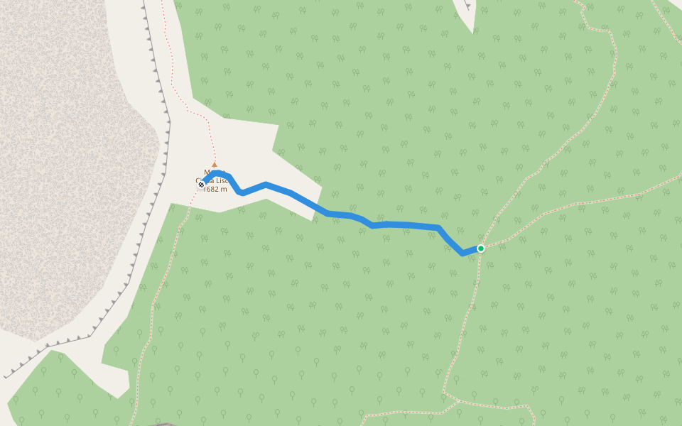 "Variante 197" - Percorso 103a - (Rifugio Astass) - Percorso 001 walking route map in Rocca d'Aveto