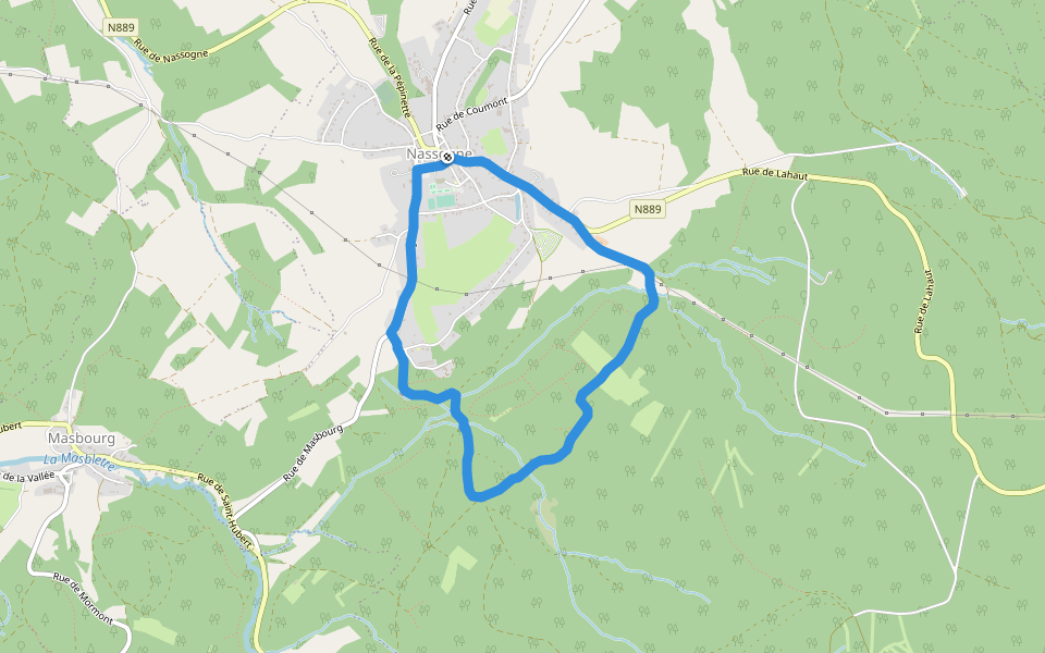 17. Promenade du Maquis walking route map in Nassogne