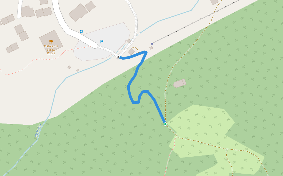 "Variante 192" - Variante Attacco Percorso 192 walking route map in Rocca d'Aveto