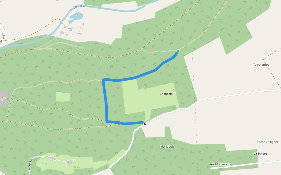 Liaison walking route map in Tellin