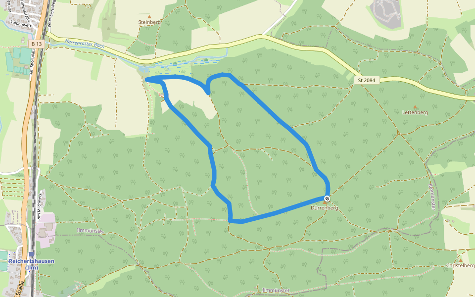Ilmmünsterer Wege (5 / gelb-kurz) walking route map in Ilmmünster