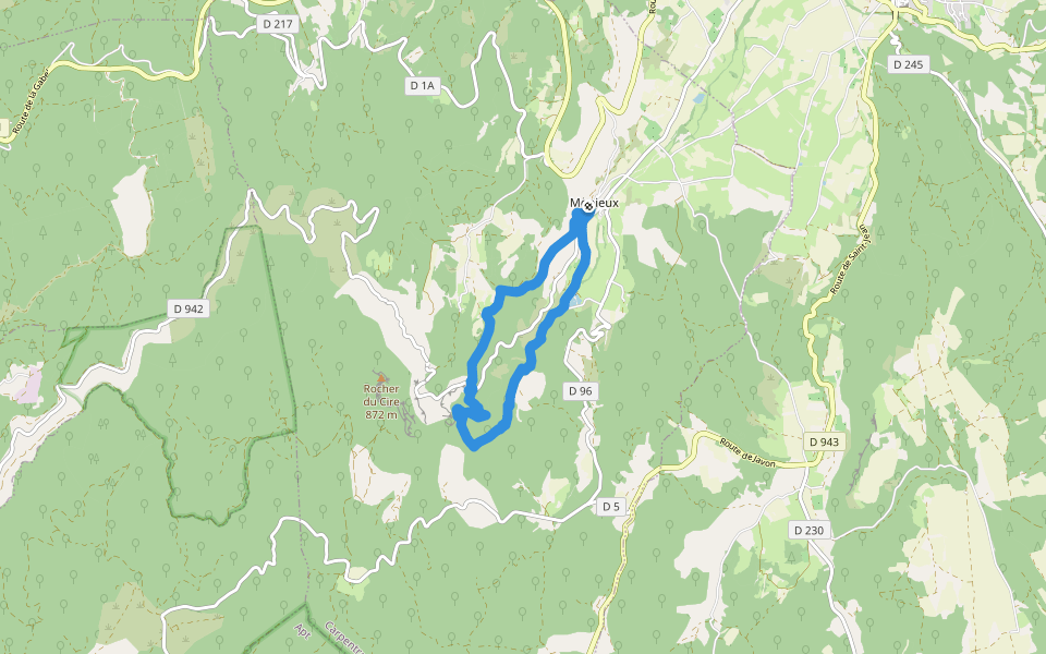 Circuit des chapelles walking route map in Monieux