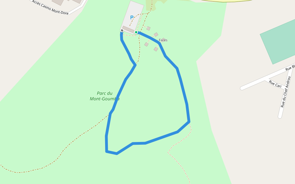 Petite boucle walking route map in La Coulee