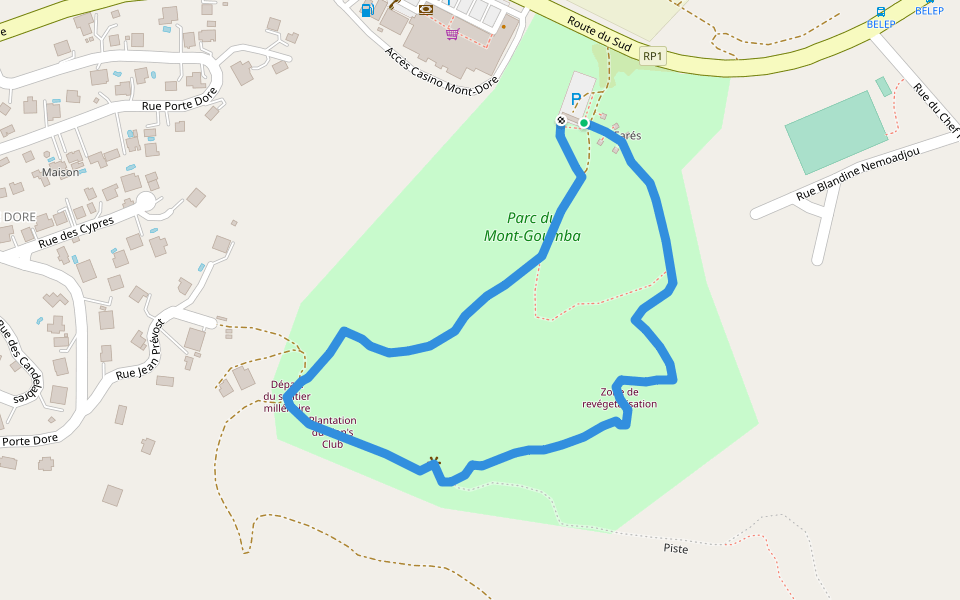 Grande boucle walking route map in La Coulee