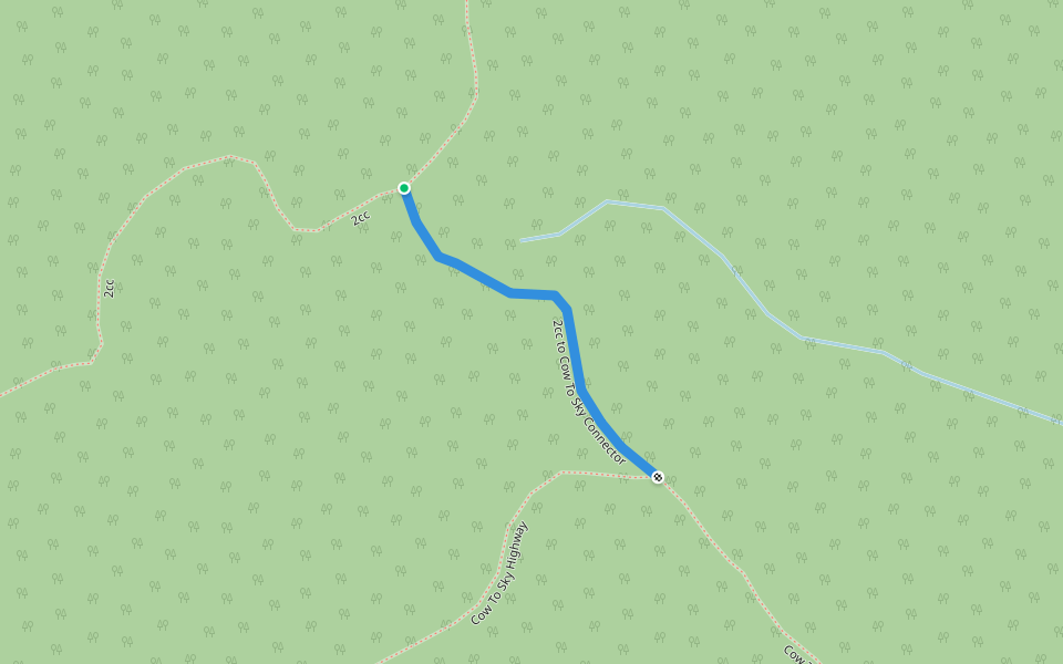 2cc to Cow To Sky Connector walking route map in Lillooet