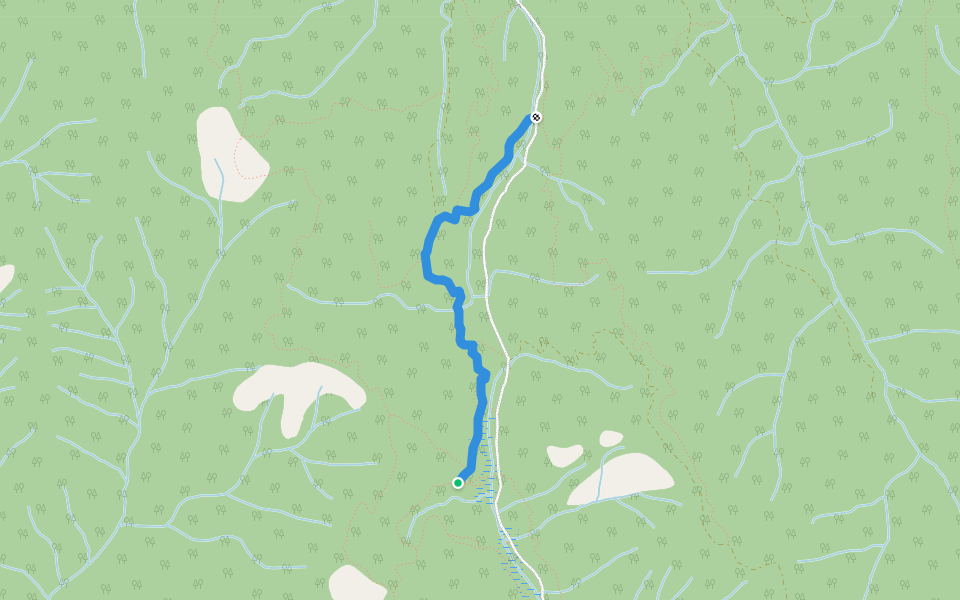 Hat Creek Trail walking route map in Lillooet