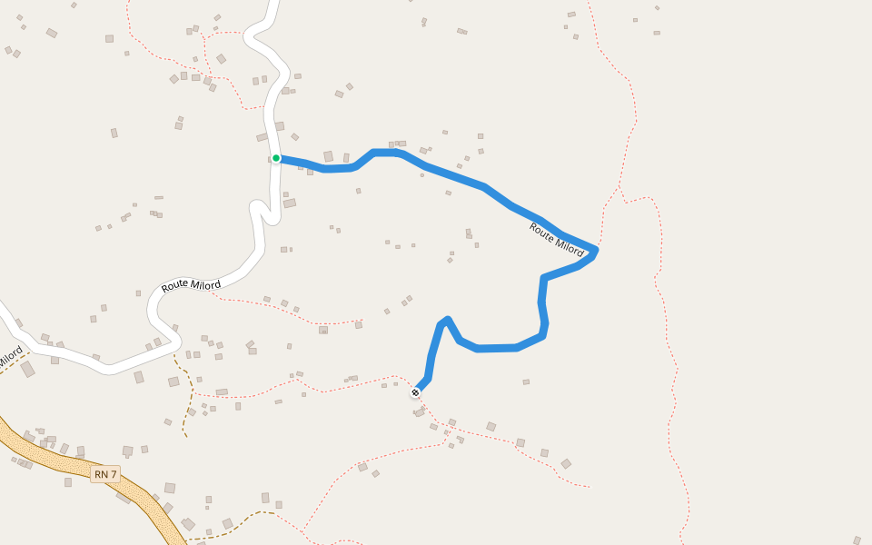 Route Milord walking route map in Masellian