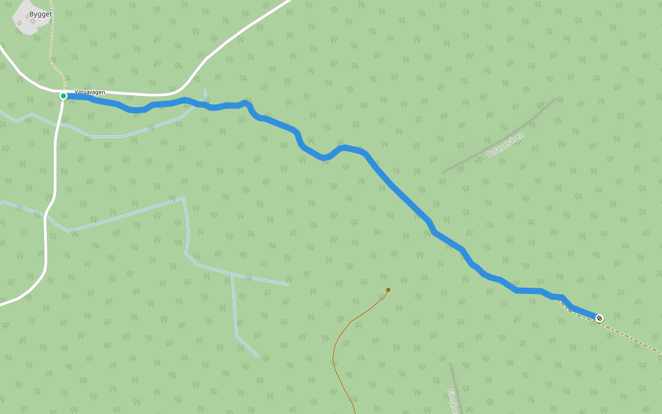 Älvåsleden walking route map in Furuberg