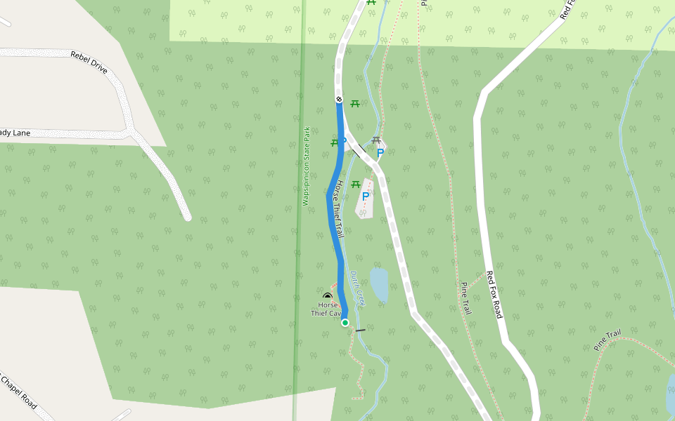 Horse Thief Trail walking route map in Anamosa