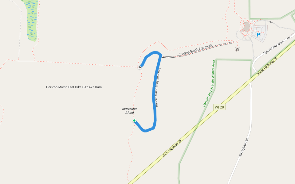 Horicon Marsh Storybook Trail walking route map in Horicon