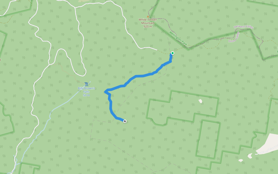 Stony Point Track walking route map in Crabtree