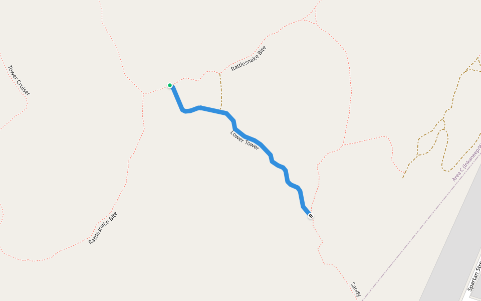 Lower Tower walking route map in Cawston
