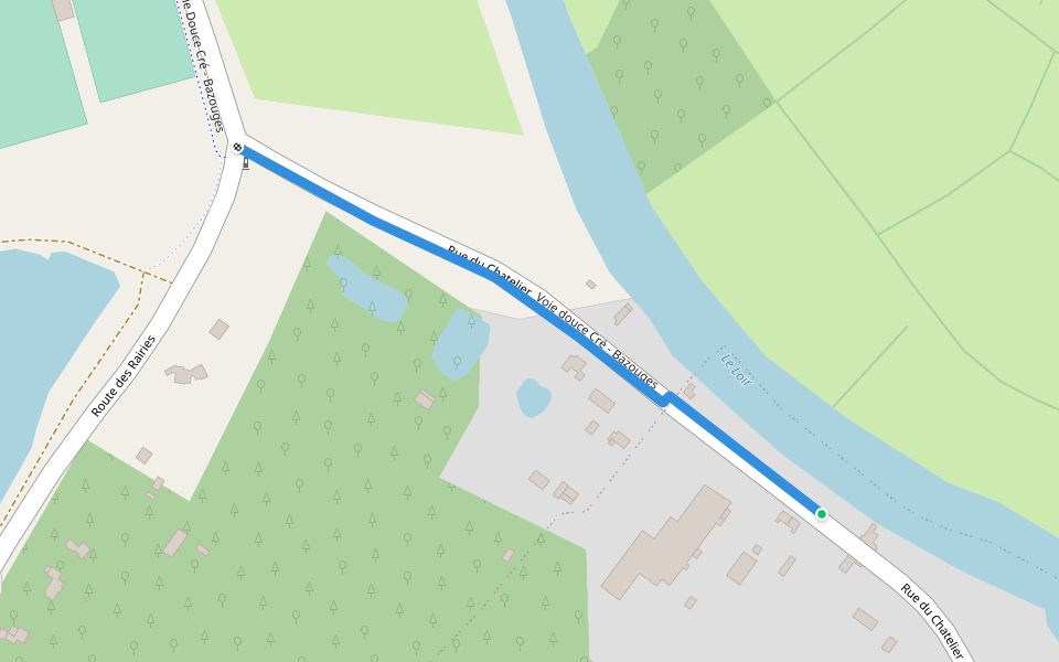 Voie douce Cré - Bazouges walking route map in Bazouges Cré sur Loir