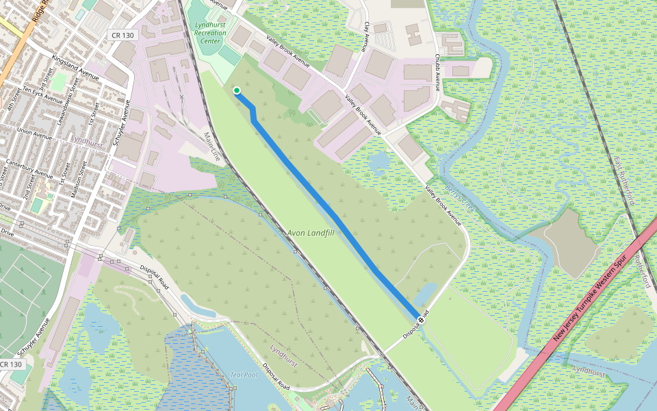Valley Brook Bypass II walking route map in Lyndhurst