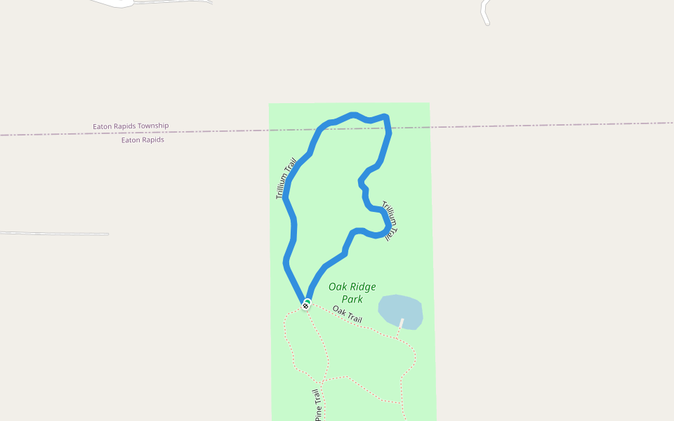 Trillium Trail walking route map in Eaton Rapids