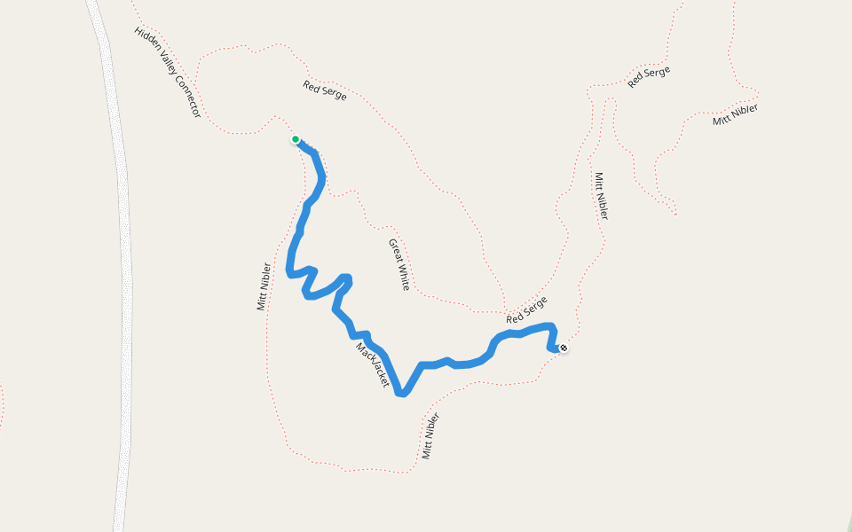 Mack Jacket walking route map in Elkwater
