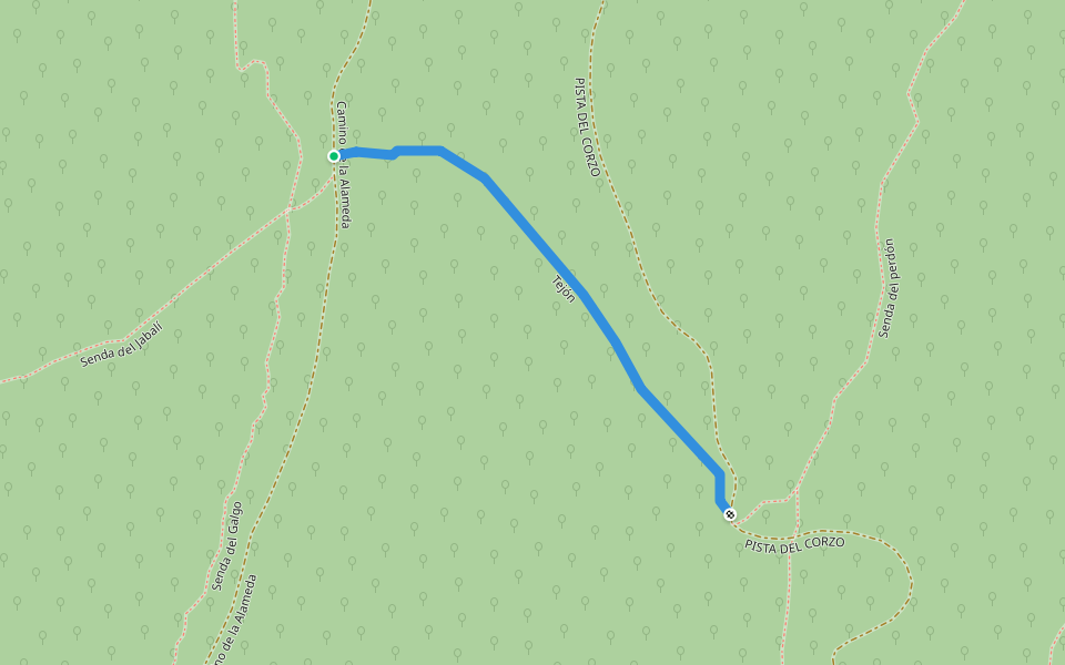 Tejón walking route map in Sojuela