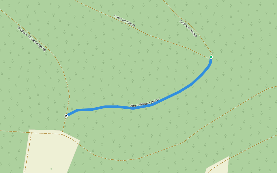 Alte Seitinger Steige walking route map in Rietheim-Weilheim